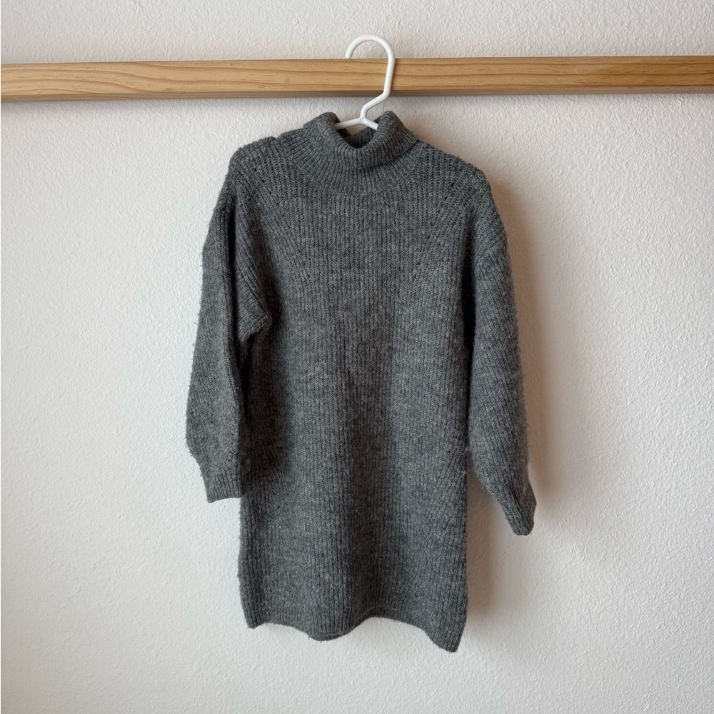 Gray Turtleneck Sweater Dress Toddler Girl